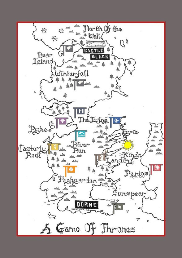 Eureka Styles Video game Of Thrones Westeros Map Poster Paper picture relating to Free Printable Map of Westeros named Eureka Options Recreation Of Thrones Westeros Map Poster Paper